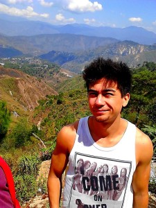 Charlie Sutcliffe smiling to the 3MP camera of Nokia X in Benguet