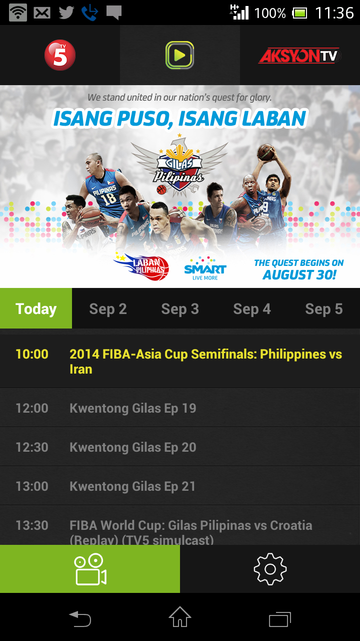 Watch Gilas Pilipinas games live on your mobile device