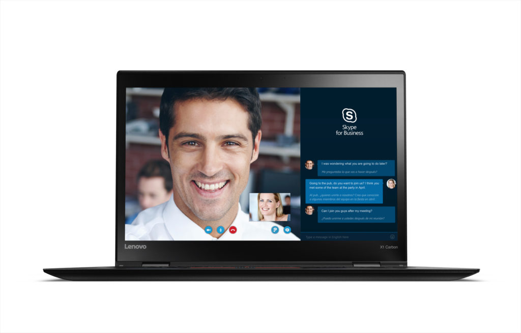 ThinkPad X1 Carbon front view showing high quality screen